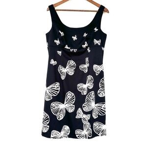 Talbots midi length dress, sleeveless & empire waisted,  cotton & spandex